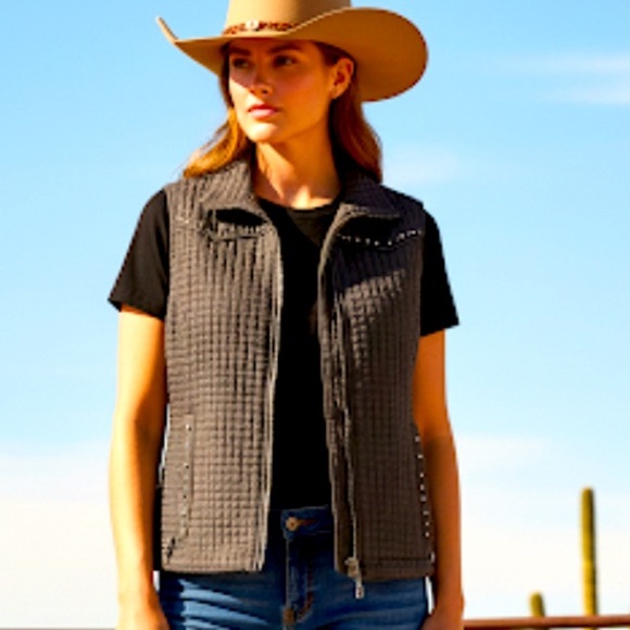 rods western wear Jackets & Blazers - Rod's western cowboy core Brown Quilted Vest, Medium